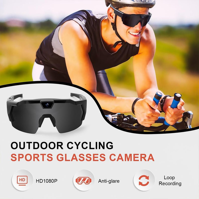 Pov Glasses 1080p Camera Sunglasses – Polarized Smart Recording Glasses With App Control, 120° Wide Angle (blue) - Image 2